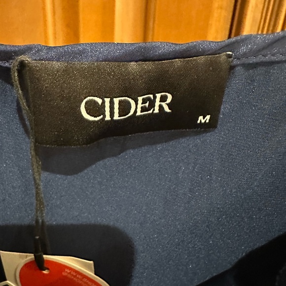 Cider Illusion Ruched Midnight Blue Asymmetrical Dress NWT Medium - Picture 7 of 13